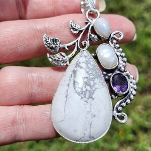 Multi Gemstone Large Pendant